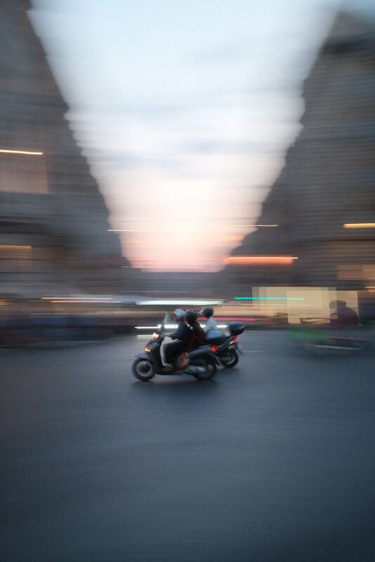 Scooters at Dusk, Rome